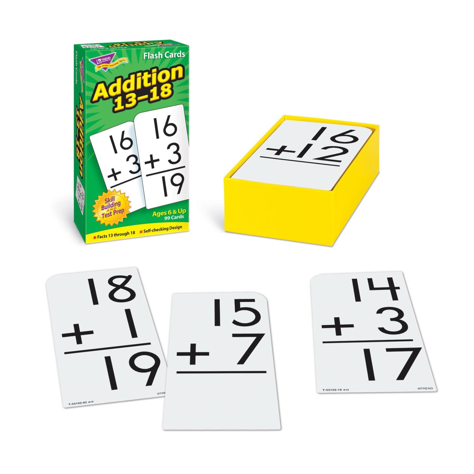 Trend Enterprises® Addition 13-18 Skill Drill Flash Cards